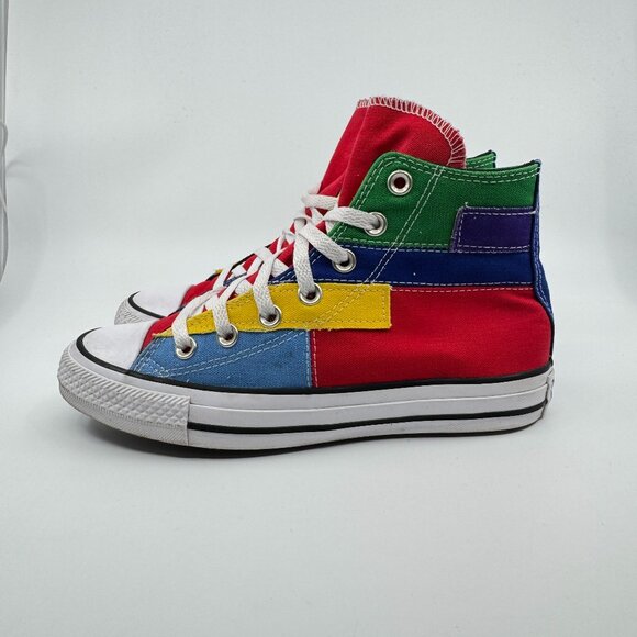Converse Chuck Taylor All Star Men Shoes Size 5 Multicolor High Top Patchwork - Picture 1 of 9